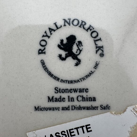 RED SWIRL HAND PAINTED COLLECTION DINER PLATE by ROYAL NORFOLK, 10,5 inch - Picture 2 of 4